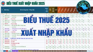 Biểu thuế xuất nhập khẩu 2025