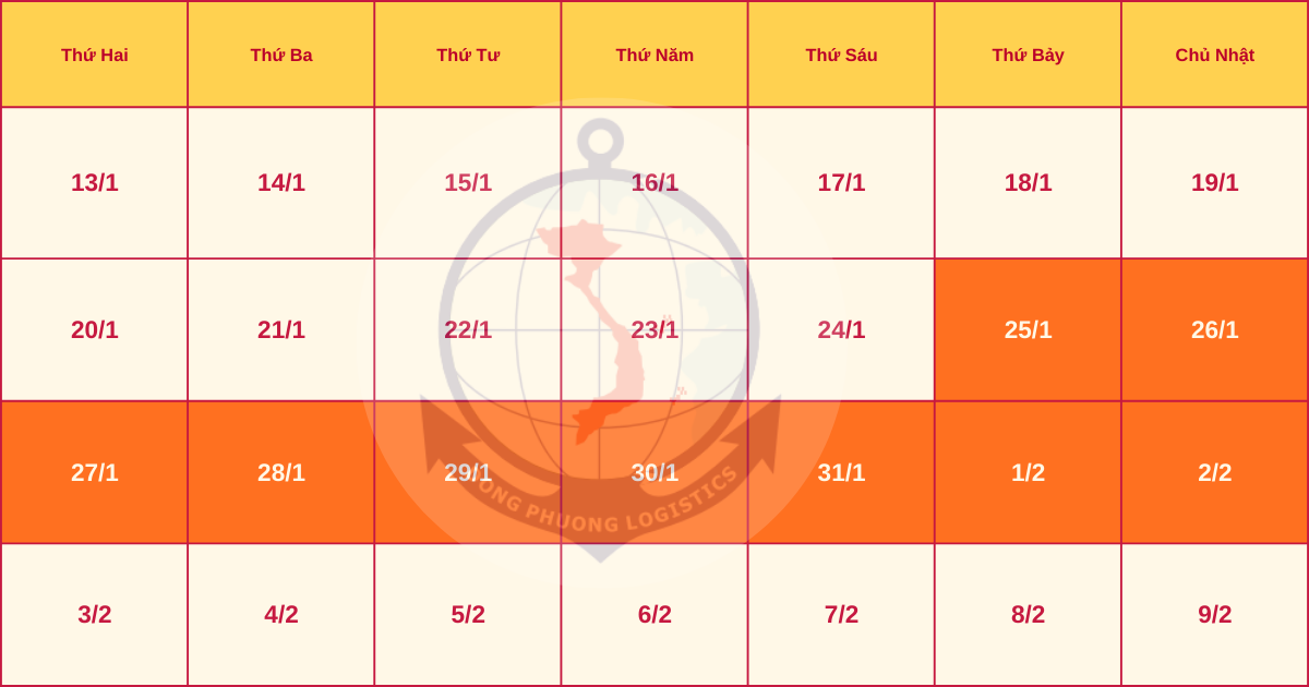 Lịch Nghỉ Tết Âm Lịch 2025 Của Cục Hải Quan Tp Hồ Chí Minh